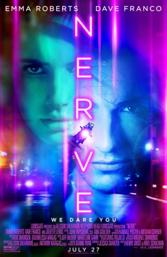 Jeanne Ryan -Su libro Nerve adaptado al cine protagonizado por Emma Roberts y Dave Franco