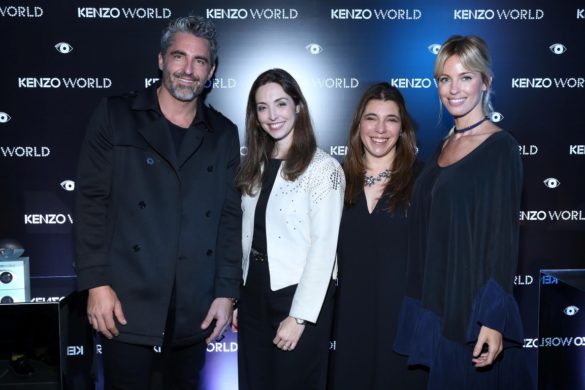 Nico Paladini y Rocio Guirao Diaz felicitaron a Andrea Pappolla y a Silvia Santuccio de Kenzo por el exito de la fragancia Kenzo World. Kenzo World -Centro Cultural Recoleta