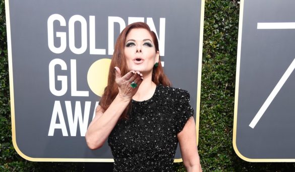 Debra Messing Golden Globes 2018 -Hotel Beverly Hilton